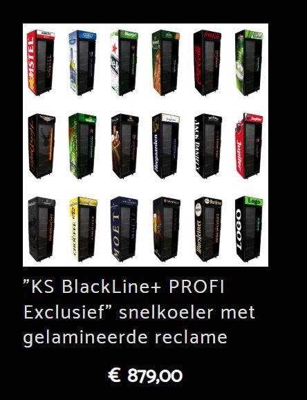 Heineken Bier koelkast 200+  met reclame De Kornschuur, Zonder vriesvak, 200 liter of meer, 60 cm of meer, Nieuw