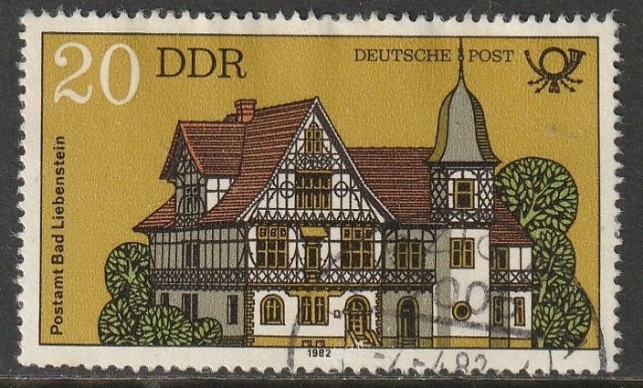 DDR 1982 2673 Postkantoor Bad Liebenstein, Gest, Ophalen of Verzenden, DDR, Gestempeld