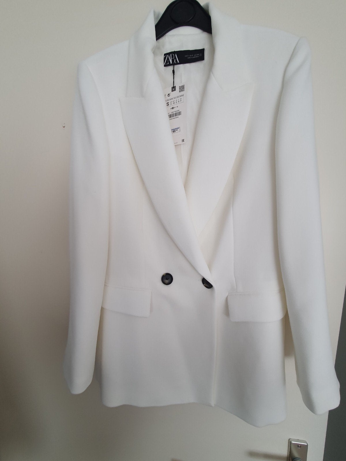 Nieuwe Zara witte blazer maat S, Nieuw, Ophalen of Verzenden, Jasje, Maat 36 (S)