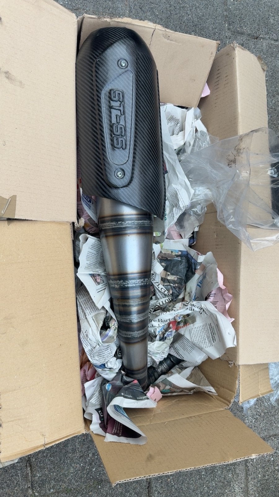 Sts  carbon mk2 125/172/180cc uitlaat, Ophalen, Zo goed als nieuw, Uitlaat, Piaggio