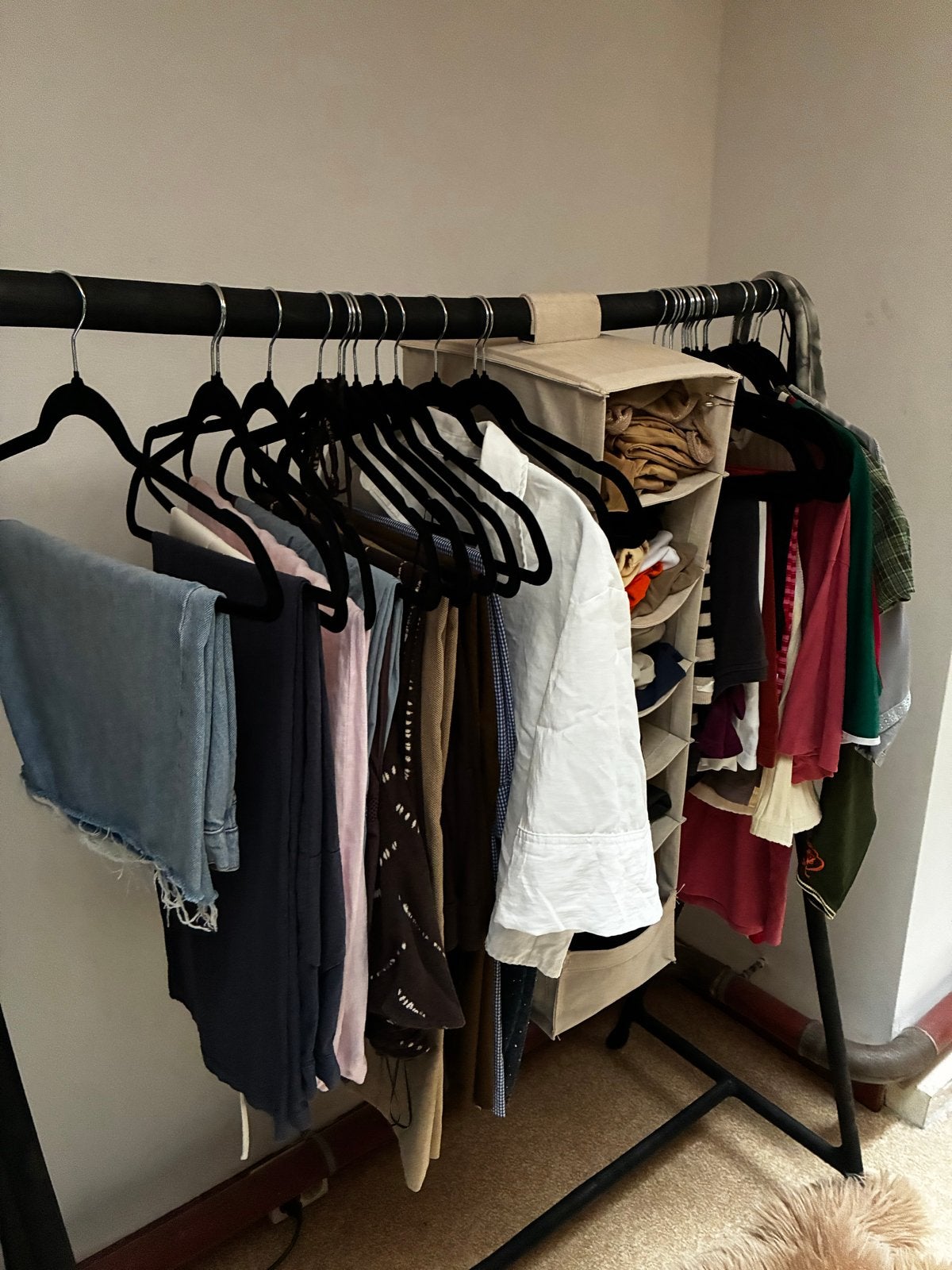 2x IKEA Turbo kledingrek met Purrpingla opberger (6 vakken), Huis en Inrichting, Ophalen, Gebruikt, 100 tot 150 cm, 150 tot 200 cm