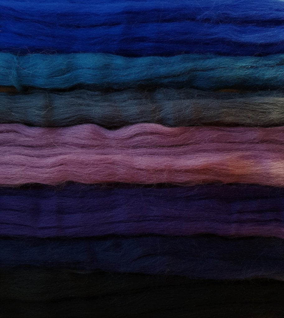 Assortipakket merino lontwol SKY nacht viltwol, Hobby en Vrije tijd, Verzenden, Nieuw, Los Vilt, Linschoten
