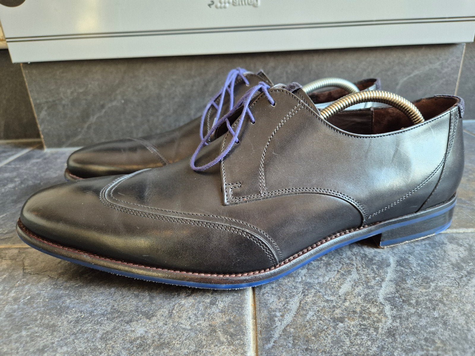Floris van Bommel herenschoenen maat 46 / 11, Kleding | Heren, Schoenen, Zwart, Floris van Bommel, Ophalen of Verzenden, Gedragen