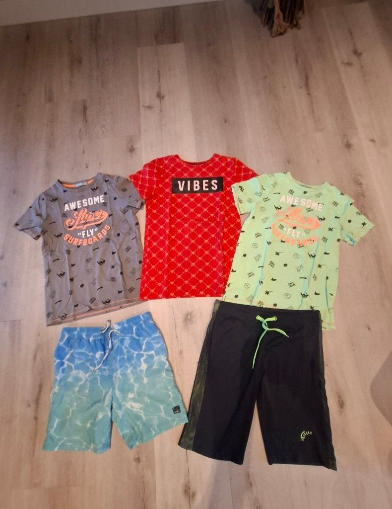 10 stuks zomerkleding, maat 164/170, Kinderen en Baby's, Kinderkleding | Maat 164, Ophalen of Verzenden, Zo goed als nieuw, Jongen