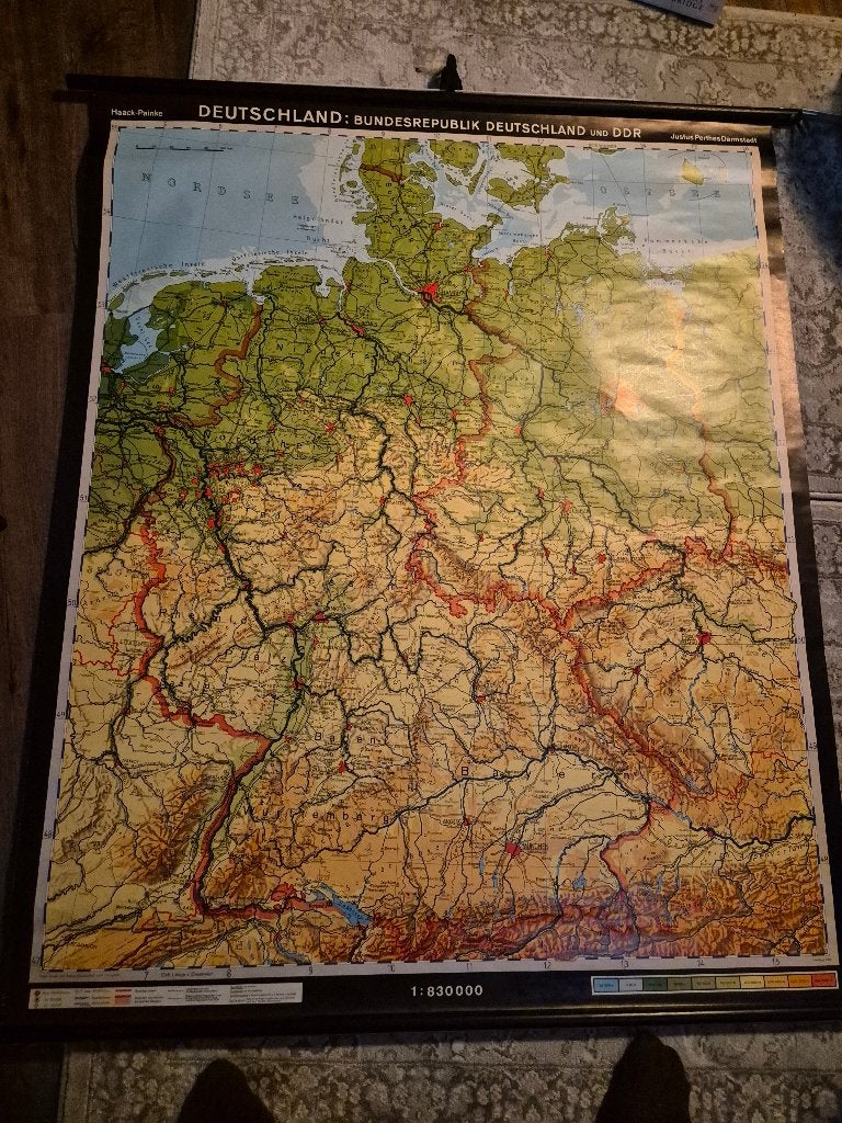 Wandkaart van Duitsland, Ophalen, Aardrijkskunde