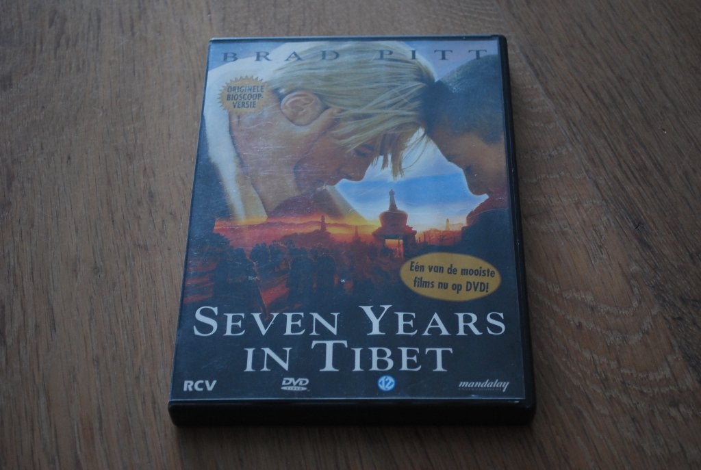 Dvd - Seven Years in Tibet met Brad Pitt, Cd's en Dvd's, Vanaf 12 jaar, Ophalen of Verzenden, Zo goed als nieuw