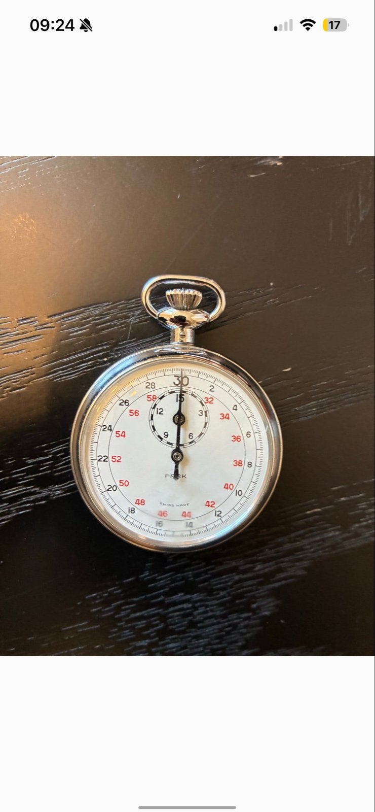 Park en Hanhart stopwatch - Zoldervondst, Ophalen
