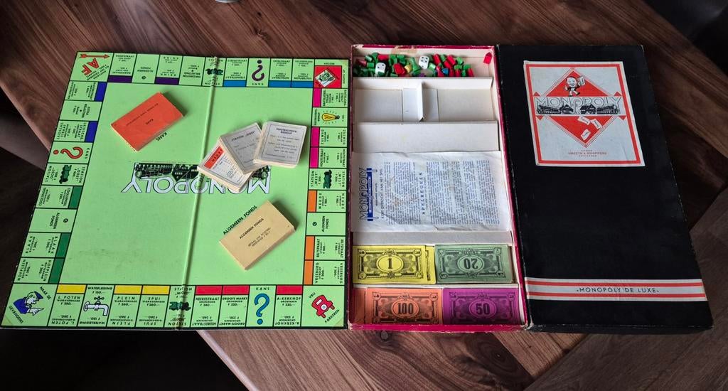 Vintage Monopoly in Guldens - Klassiek Bordspel, Hobby en Vrije tijd, Gezelschapsspellen | Bordspellen, Vijf spelers of meer, Ophalen of Verzenden