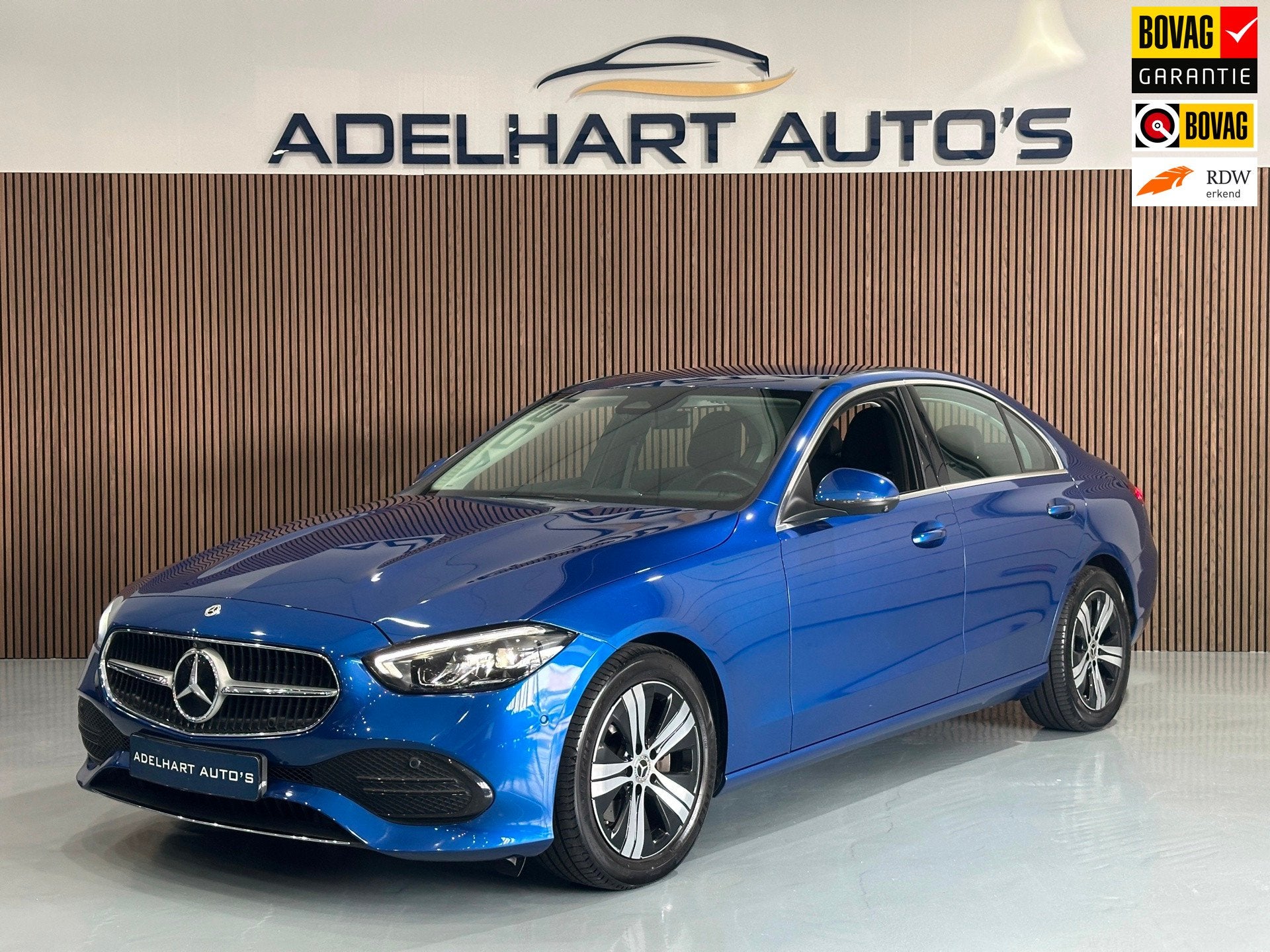 Mercedes-Benz C-klasse 180 Luxury Line Automaat / Navigatie, Auto's, Automaat, 4 cilinders, Blauw, Bedrijf
