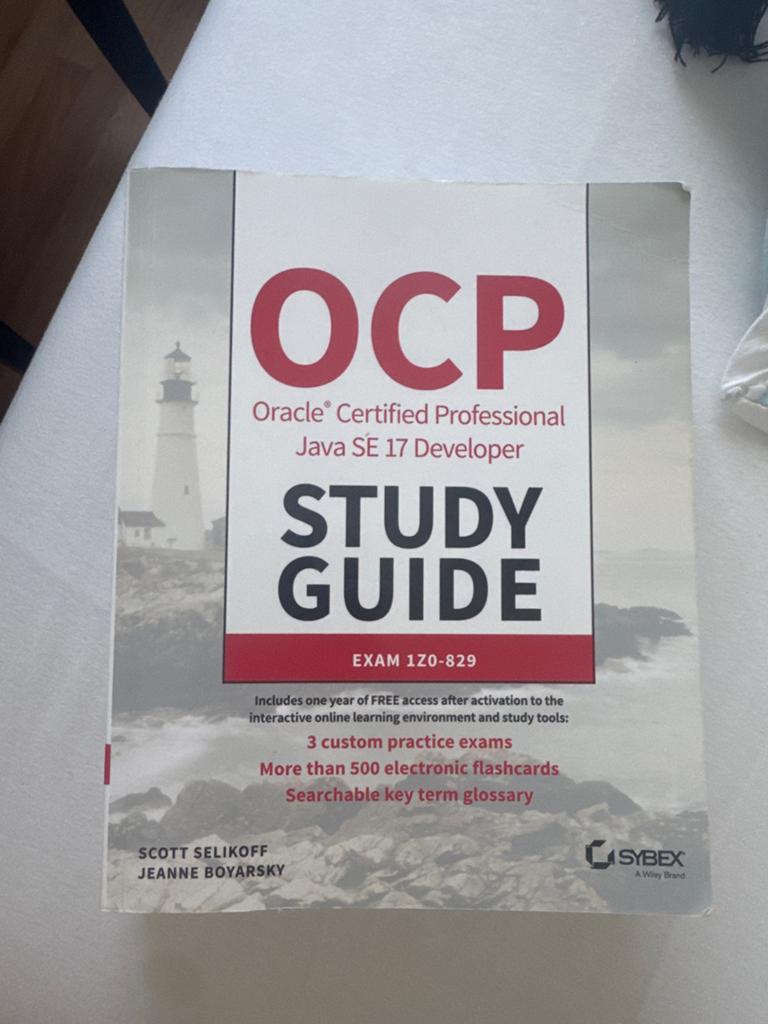 OCP Oracle Certified Professional Java SE 17 Study Guide, Boeken, Studieboeken en Cursussen, Zo goed als nieuw, HBO, Beta, Ophalen of Verzenden