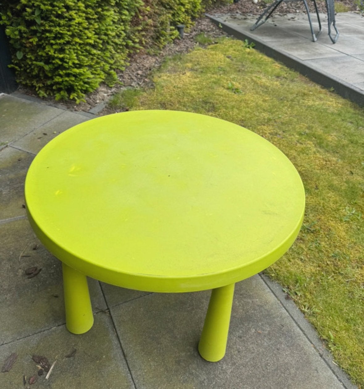 Groene ronde tafel ikea mammut- Prima staat, Ophalen, Zo goed als nieuw