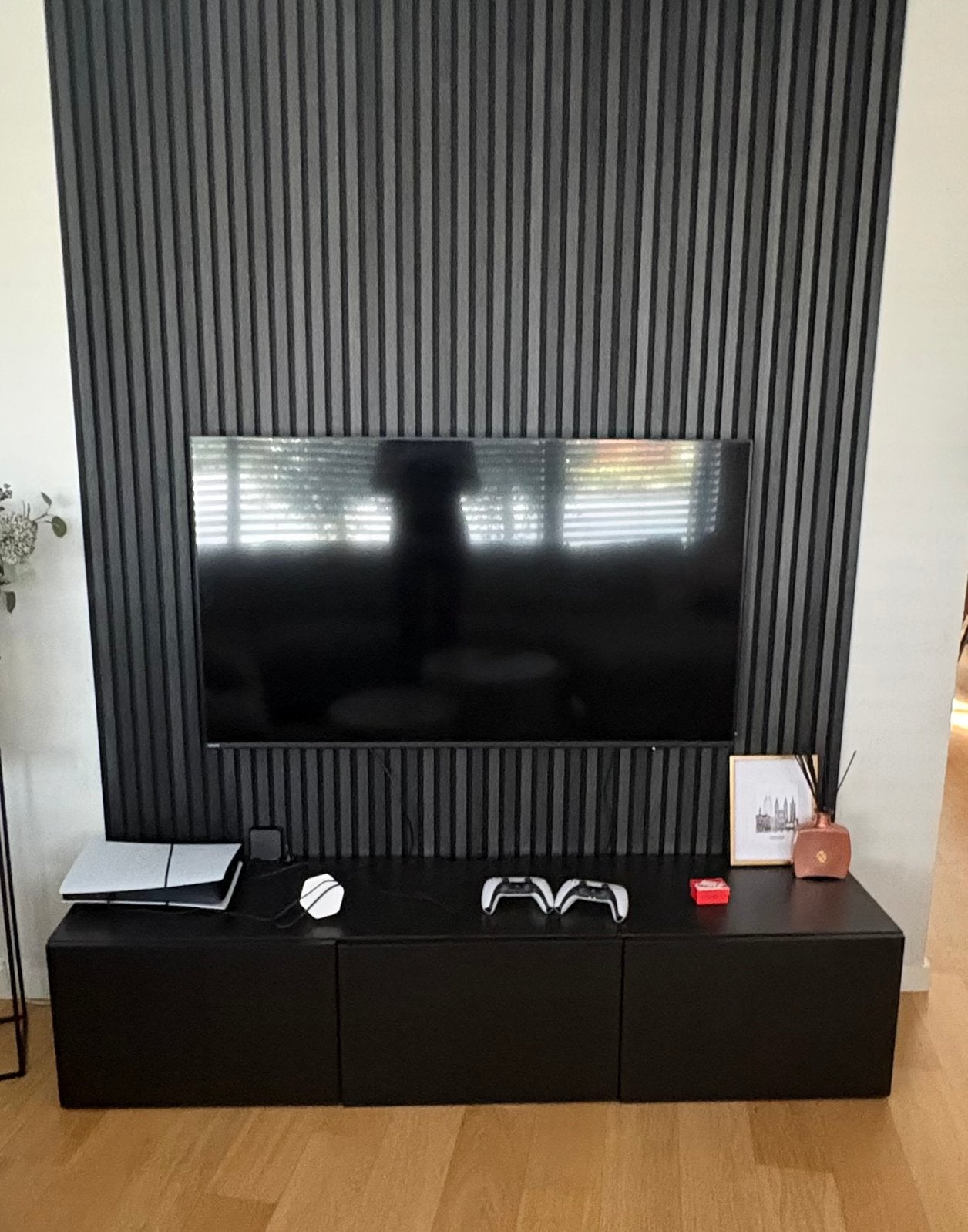 Zwarte Tv kast 180 cm, Ophalen, Overige materialen, 150 tot 200 cm, Zo goed als nieuw