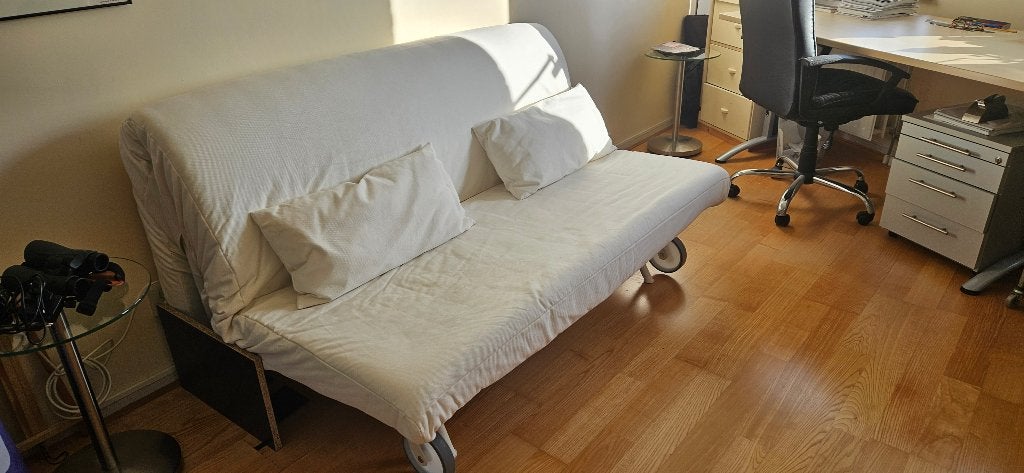 Witte slaapbank tweepersoons 1600 x 2100, Ophalen, Tweepersoons, Zo goed als nieuw, 160 cm