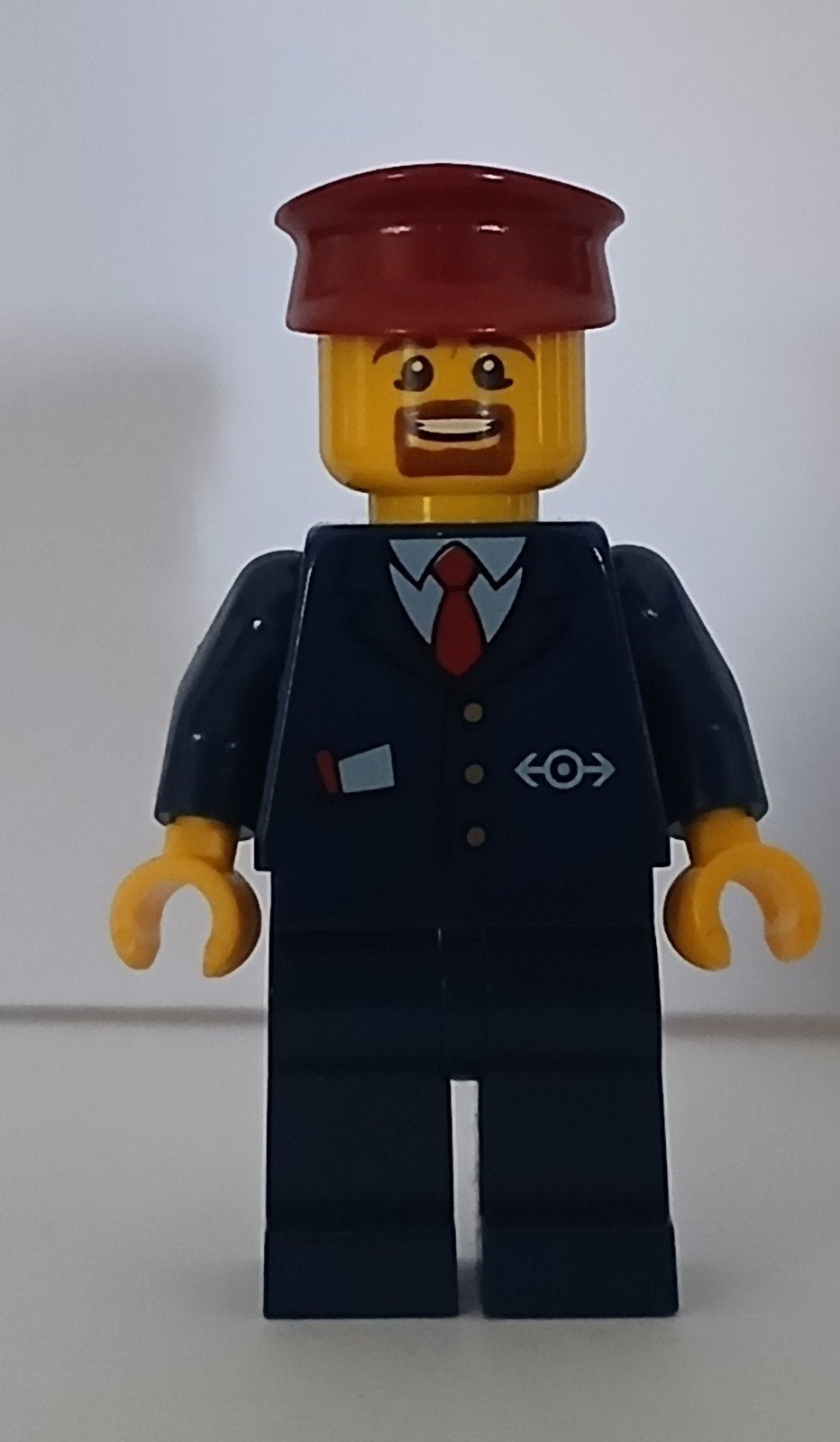 lego city TREIN CONDUCTEUR poppetje minifig minifiguur fig, City, Lego, Ophalen of Verzenden, Zo goed als nieuw