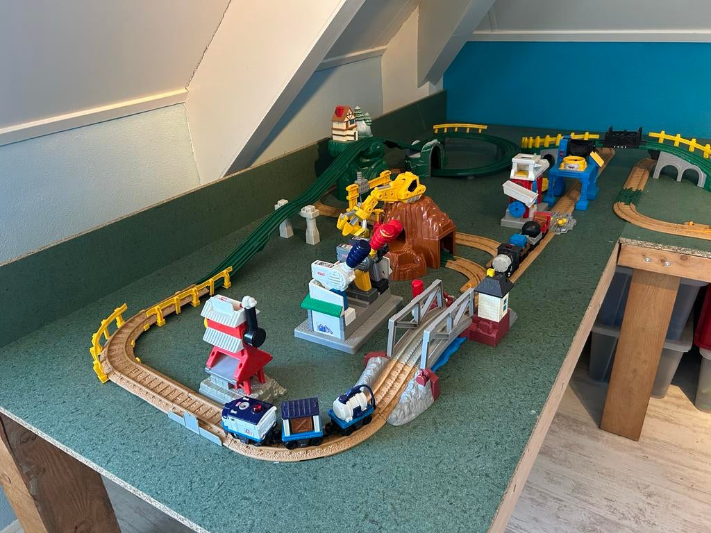 Grote Geotrax Fisher Price Treinset met veel accessoires, Ophalen, Gebruikt, Afstandsbediening