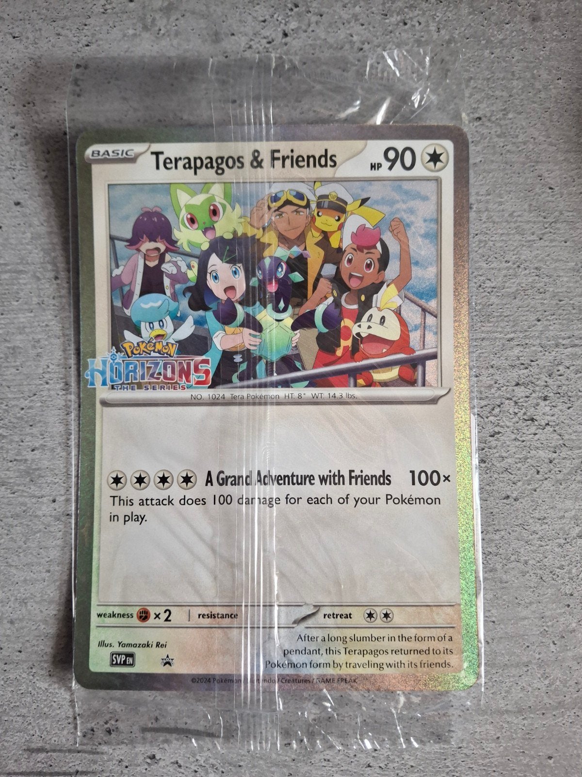 Pokémon Terapagos & Friends Promo Kaart (Oversized), Ophalen of Verzenden, Zo goed als nieuw, Losse kaart