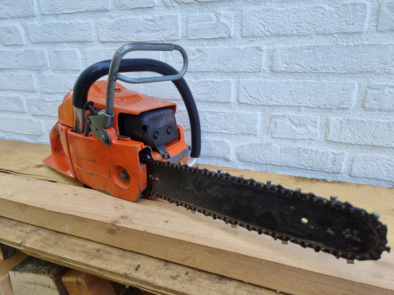 Husqvarna 444 SE vintage kettingzaag, Gebruikt, 70 mm of meer, Kettingzaag, Ophalen of Verzenden