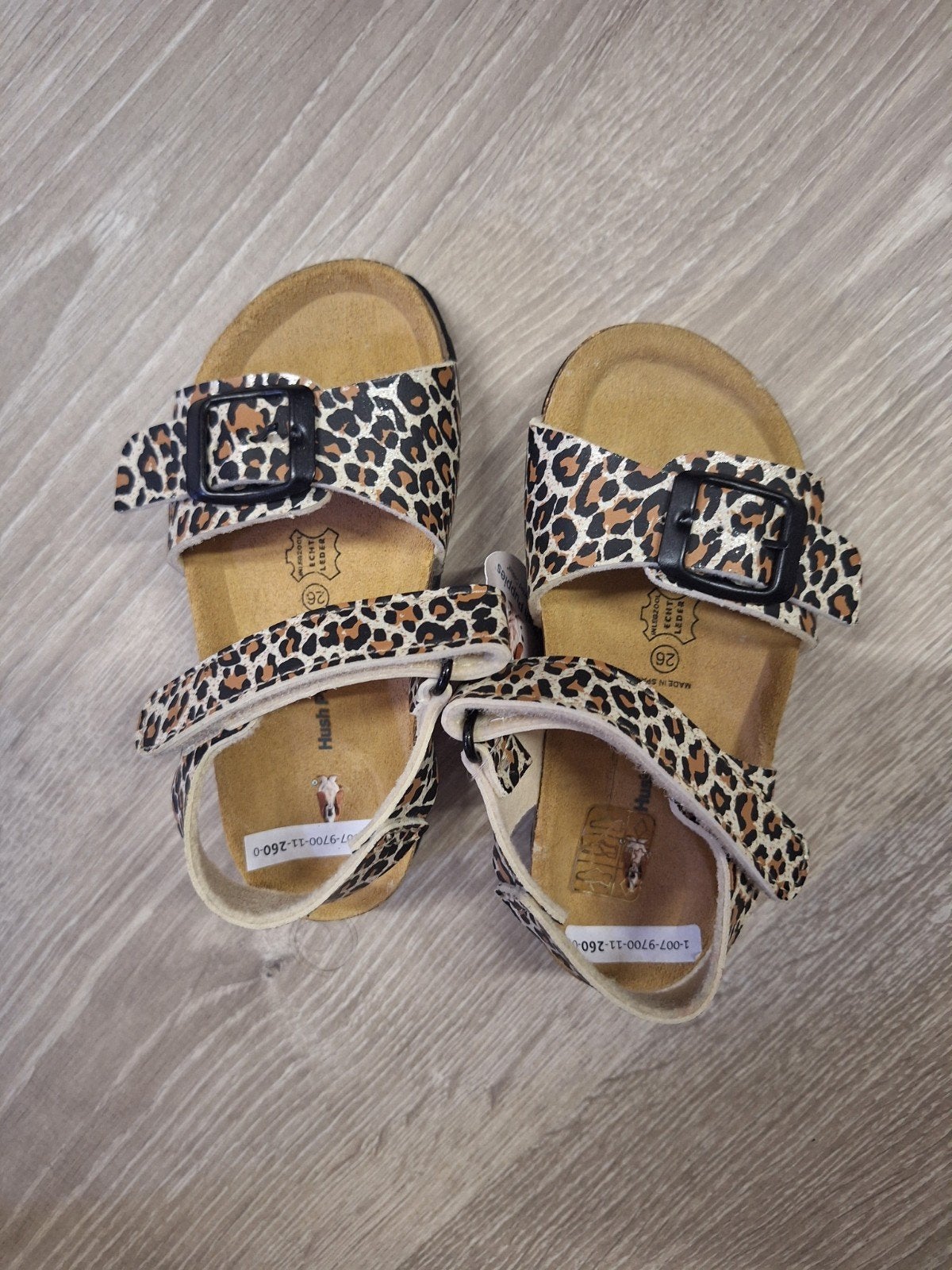 Leopardprint sandalen voor meisjes, maat 26 - Hush Puppies, Ophalen, Nieuw, Hush Puppies, Meisje