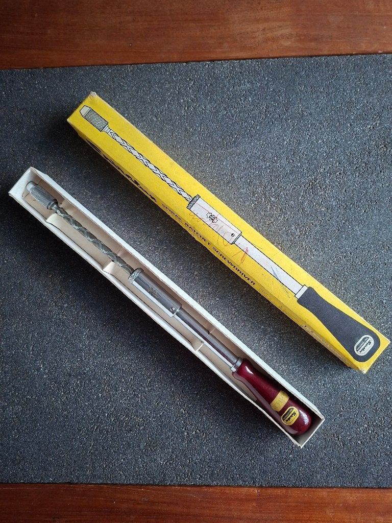 Vintage Spiralux pompschroevendraaier (Yankee model) in doos, Ophalen of Verzenden