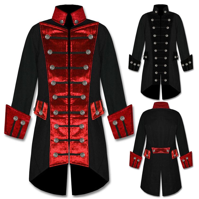 Heren renaissance jas (middeleeuws victoriaans kostuum), Verzenden, Nieuw, Overige maten, Kleding
