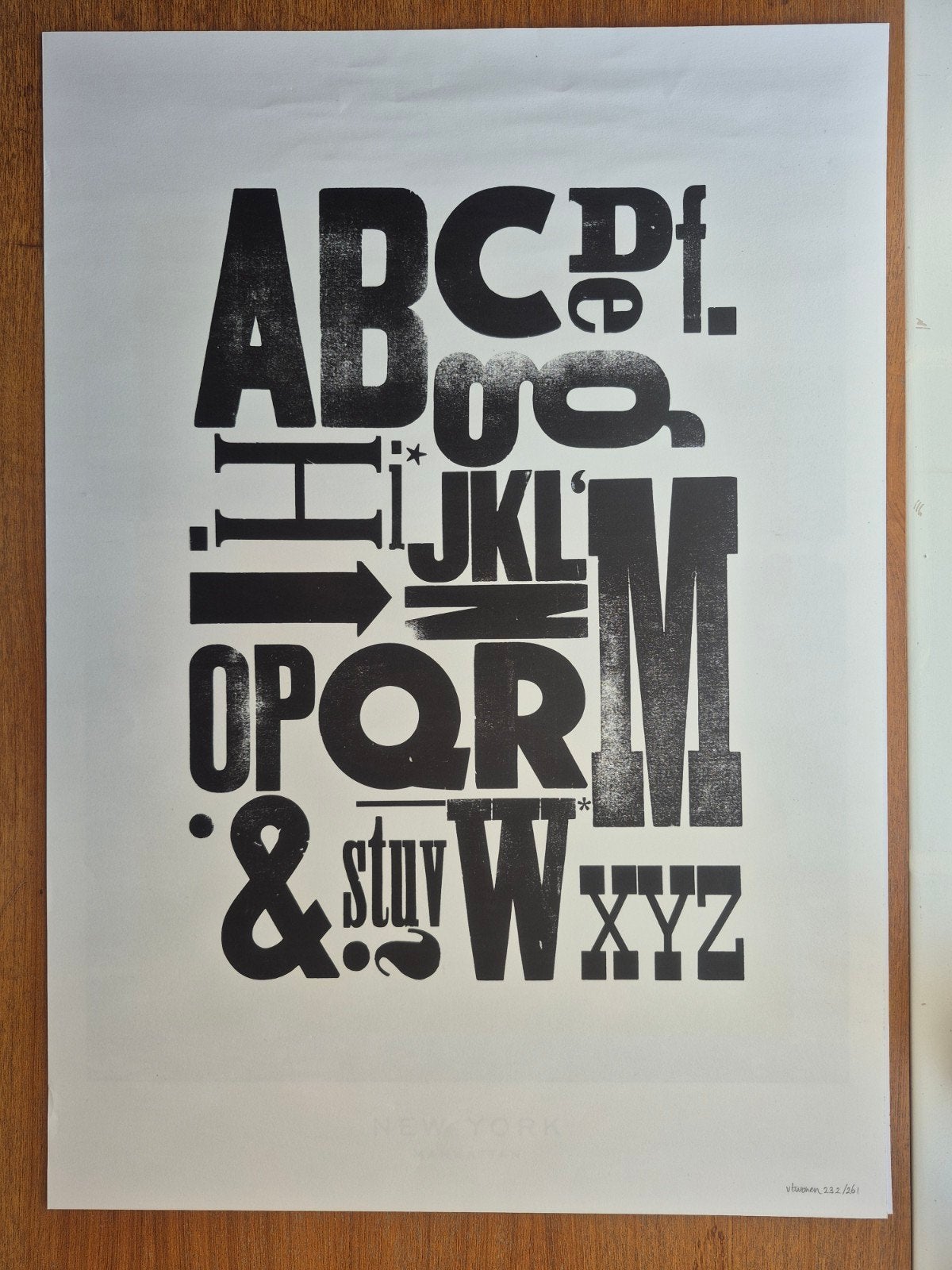 VT wonen poster 50x70cm - Alfabet typografie, Ophalen, 50 – 75, Gebruikt, Foto of Poster