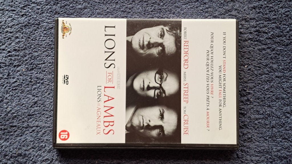 Lions for Lambs "Robert Redford, Tom Cruise", Cd's en Dvd's, Vanaf 12 jaar, Ophalen of Verzenden, Zo goed als nieuw