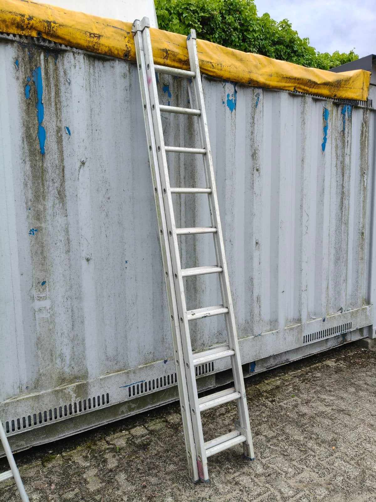 Steekladder ladder aluminium 2*10 treden, Ophalen, 4 meter of meer