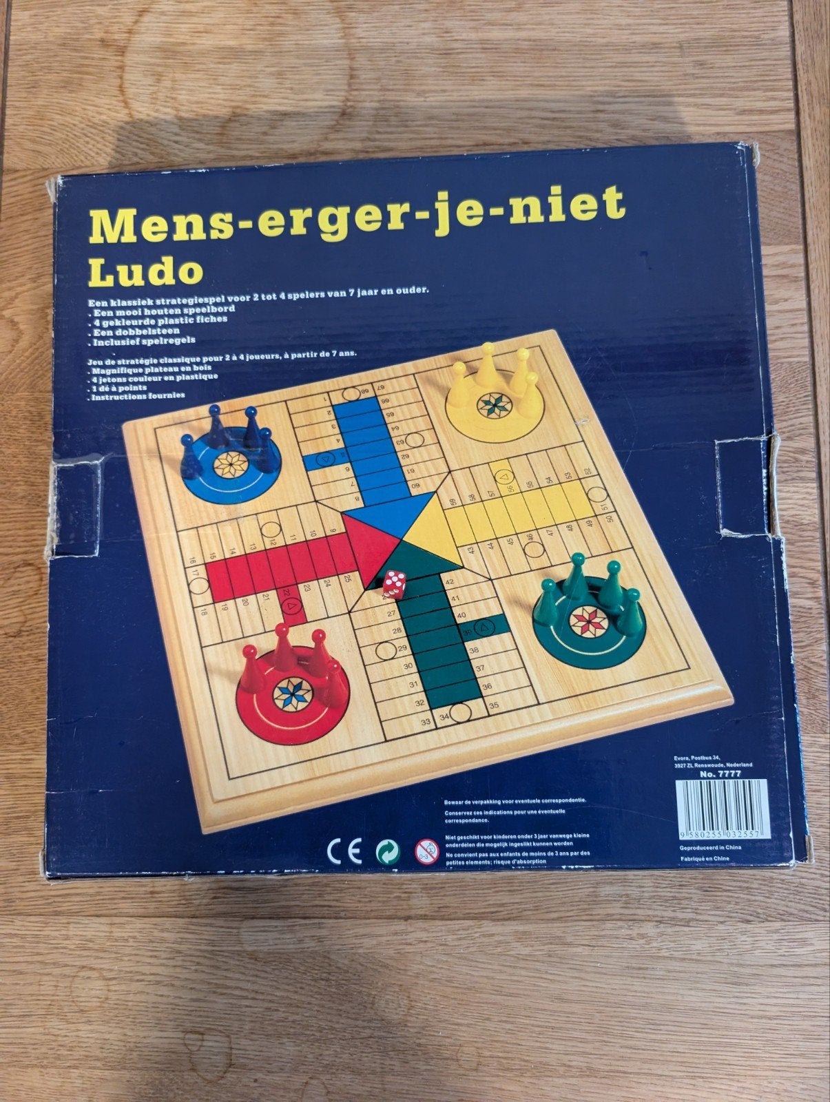 Mens-erger-je-niet Ludo Bordspel - Klassiek Gezinsspel, Drie of vier spelers, Ophalen of Verzenden, Gebruikt