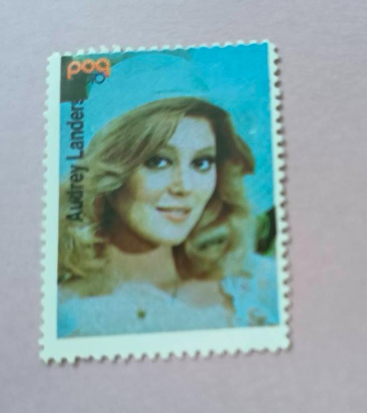 Popfoto zegel Audrey Landers, Ophalen of Verzenden, Nieuw, Foto of Kaart