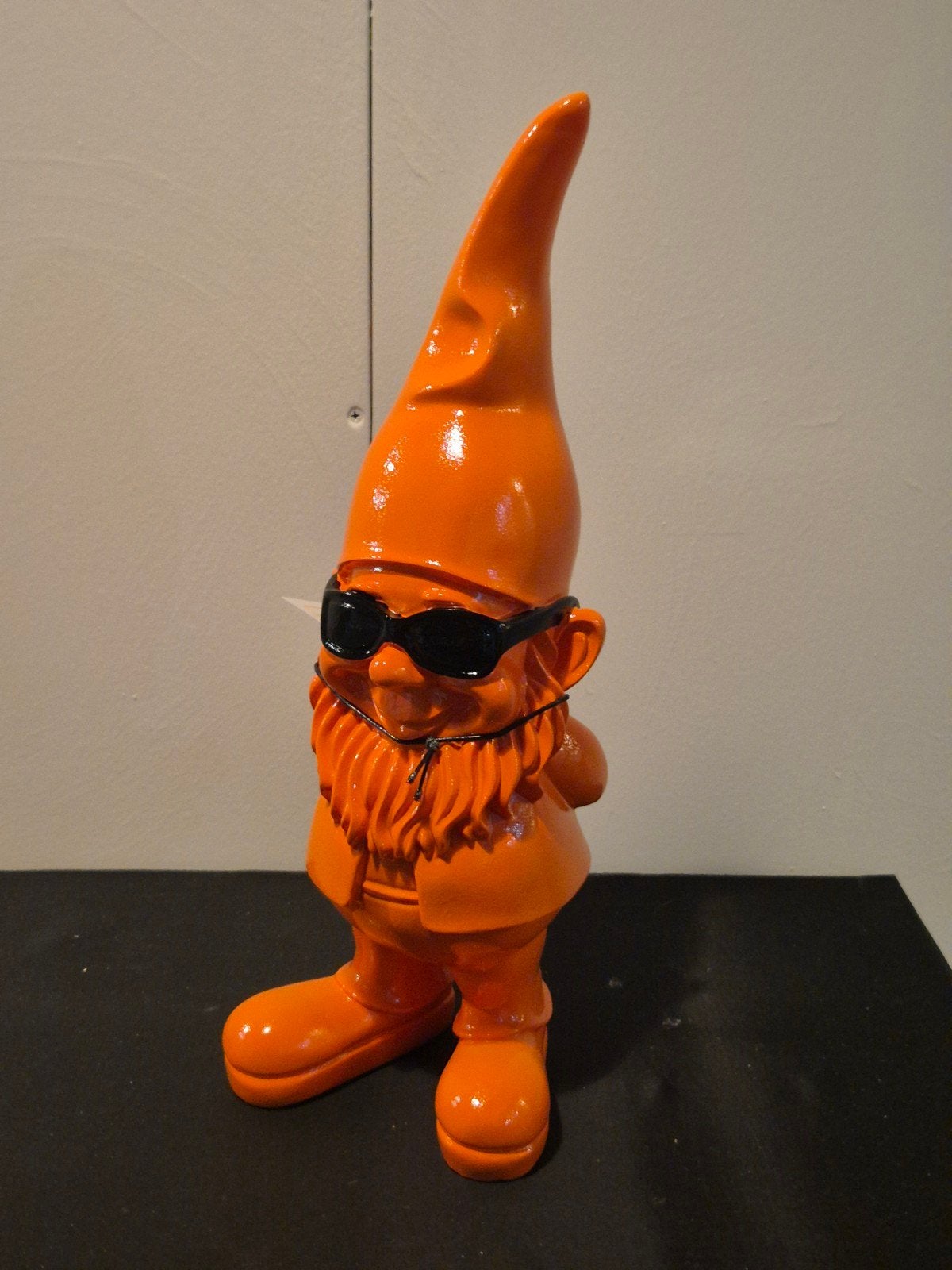 Kabouter met puntmuts en zonnebril - 41 cm polyester, -, -, Nieuw, Kunststof
