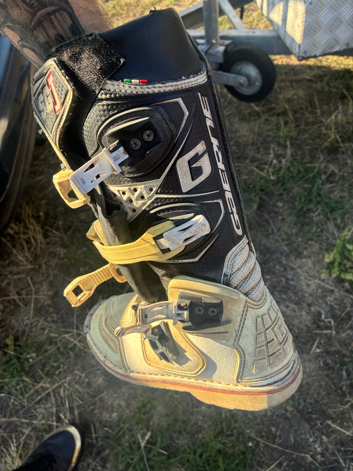 Crosslaarzen gaerne maat 23,5  kinder motorcross laarzen, Ophalen of Verzenden, Tweedehands, Heren, Motorcrosskleding