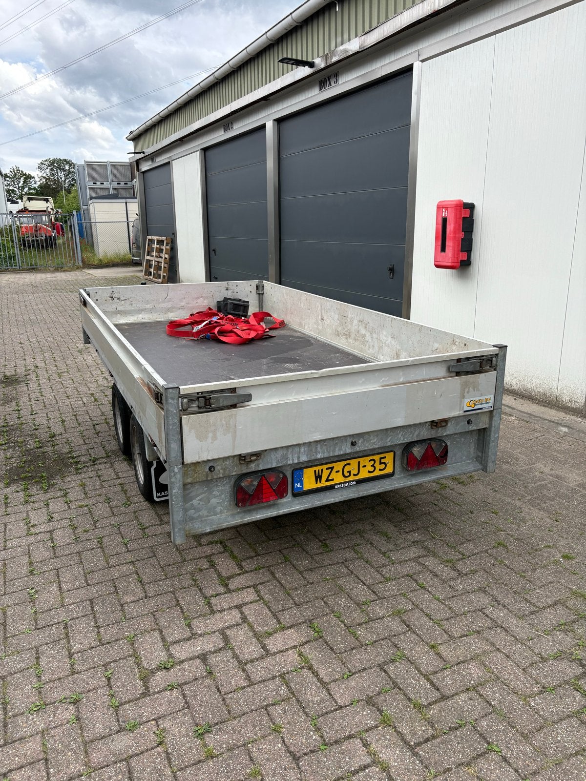 Henra Tandemas Plateauwagen 300x160 cm - Geremd, Ophalen, Gebruikt