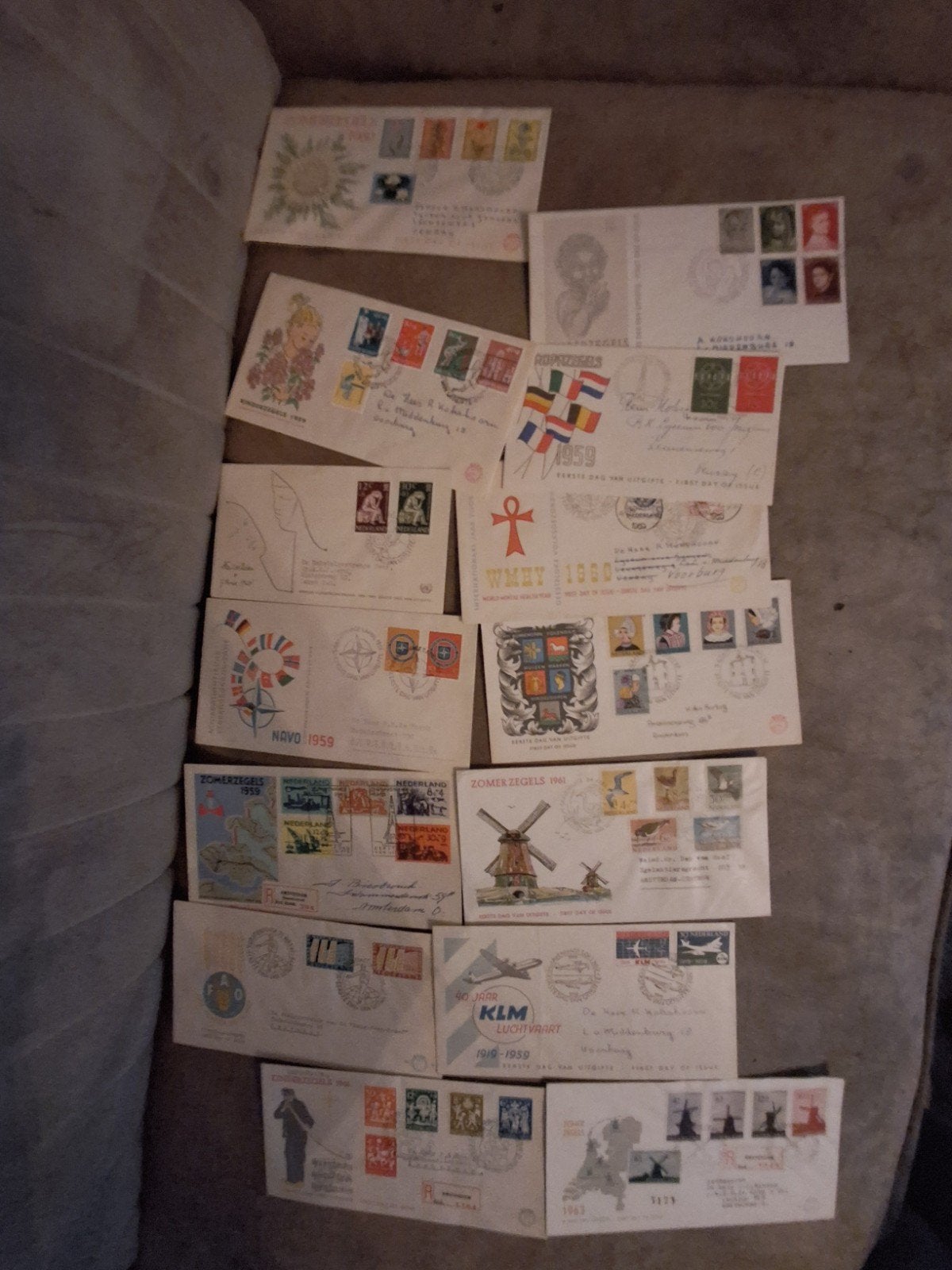 Collectie Eerste Dag Enveloppen (FDC's) - Diverse Thema's, Ophalen of Verzenden, Beschreven, Nederland