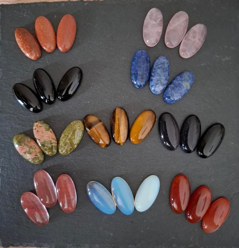 Rest partij Zakstenen 30 x 15 mm, 30 stuks, Verzenden, Nieuw