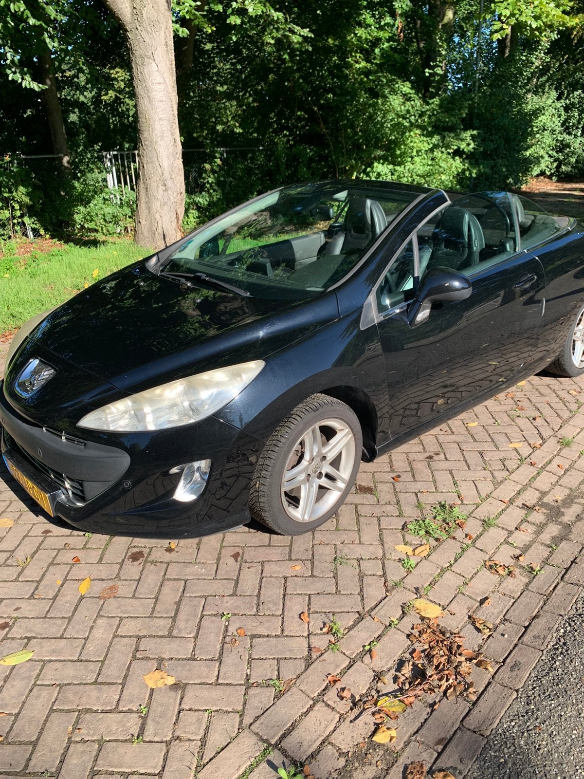 Peugeot 308 1.6 THP CC 2009 Zwart, Auto's, 1487 kg, Zwart, 4 cilinders, Cabriolet