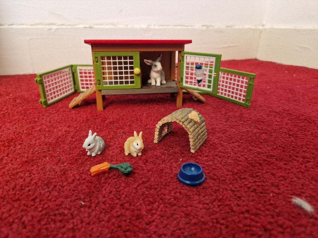 Schleich Konijnenhok, Ophalen of Verzenden, Zo goed als nieuw