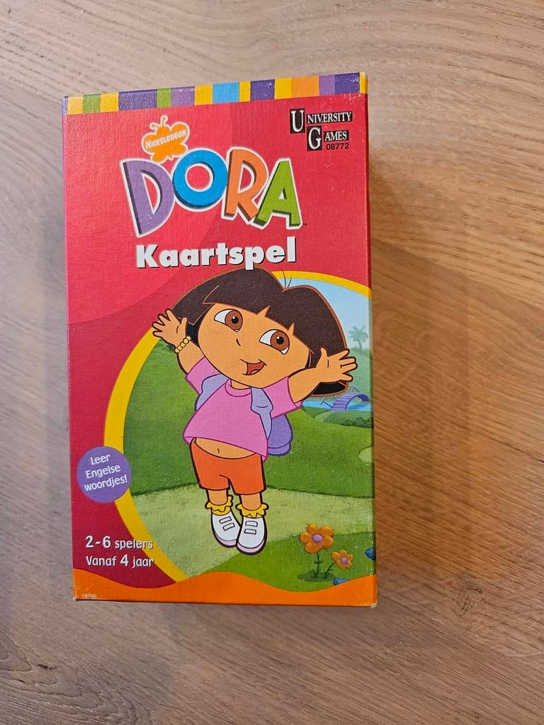 Dora Kaartspel - Leer Engelse woordjes!, Ophalen of Verzenden, Zo goed als nieuw, University Games
