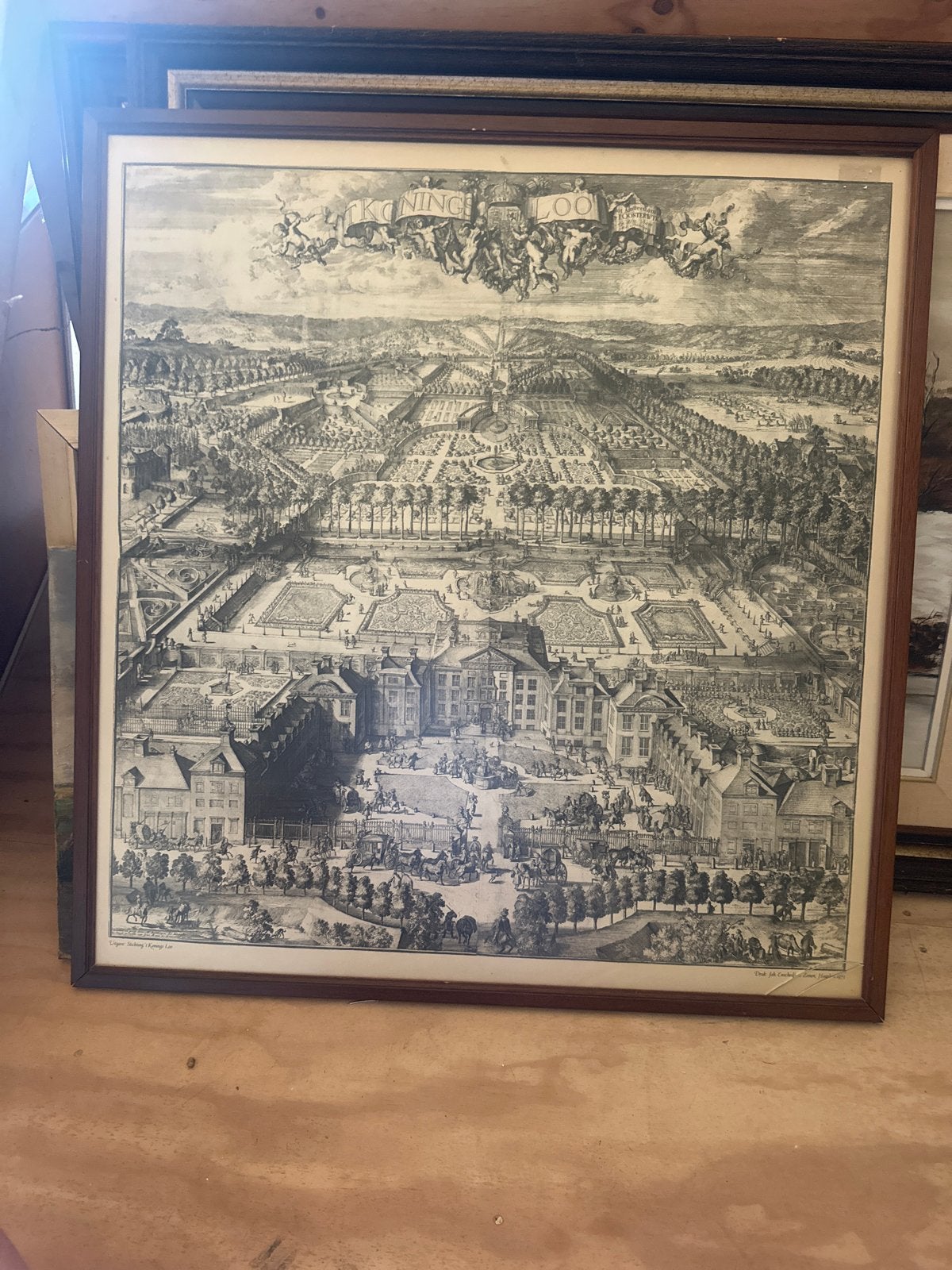 Historische Gravure Paleis Het Loo - Uitgave Stichting 't Ko, Antiek en Kunst, Met tekst, Architectuur, Ophalen of Verzenden, Gravure