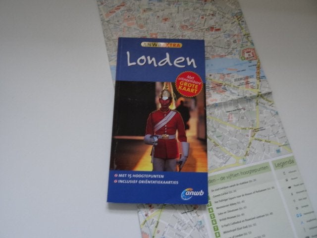 Londen ; anwb extra reisgids , met de plattegrond, Europa, Ophalen of Verzenden, Zo goed als nieuw, Reisgids of -boek