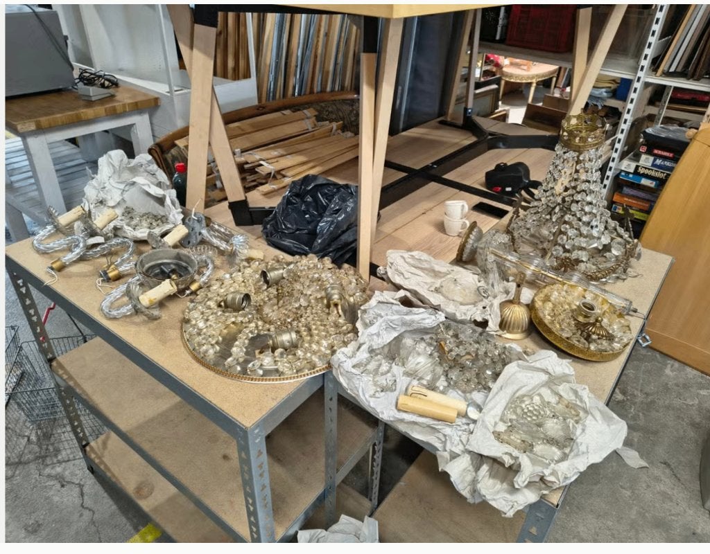 Kroonluchter onderdelen/zelfbouw pakket, Huis en Inrichting, Ophalen, Gebruikt, ., .