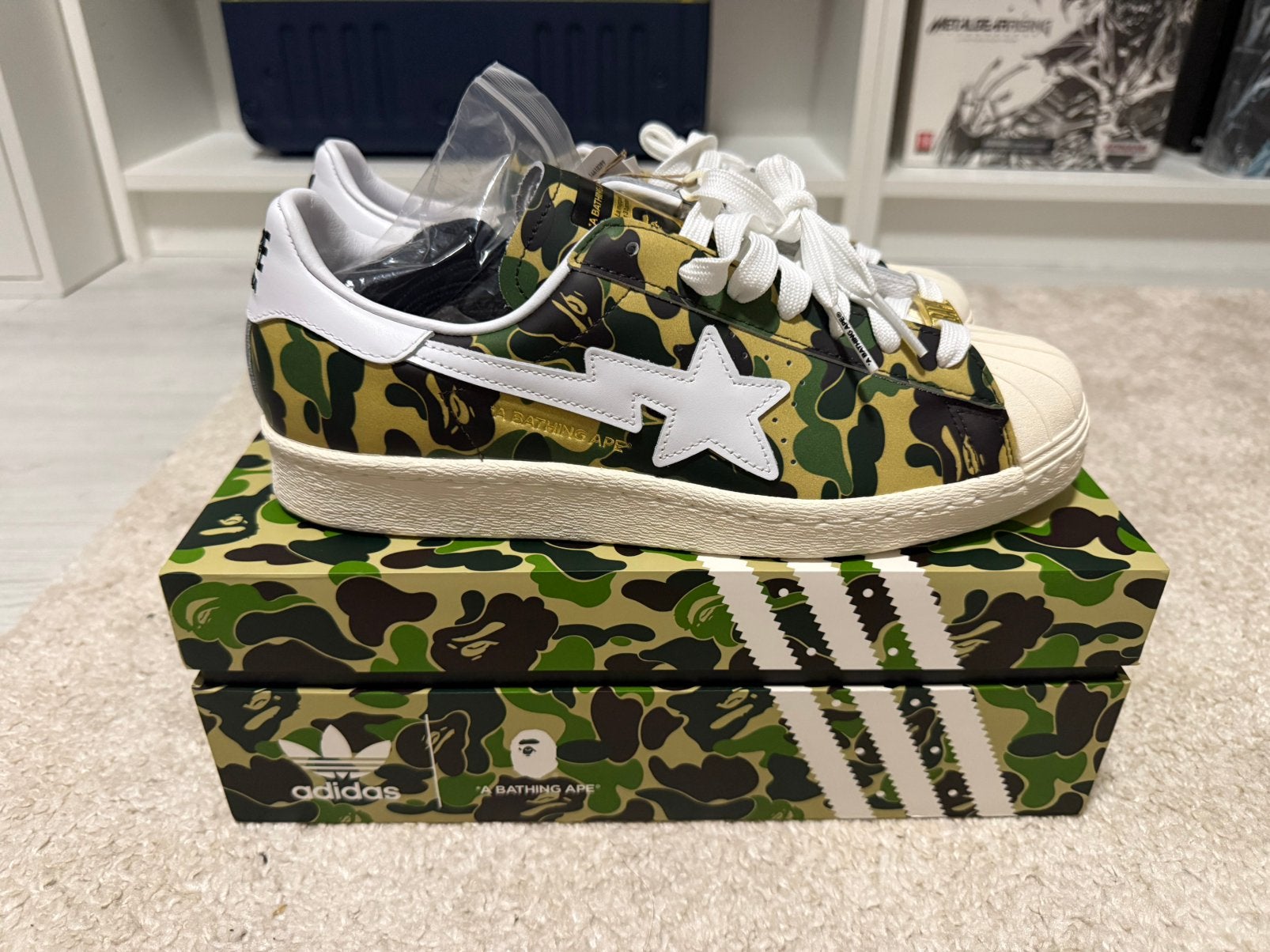Adidas x Bape superstar abc camo, Overige kleuren, Nieuw, Ophalen of Verzenden, Sneakers of Gympen