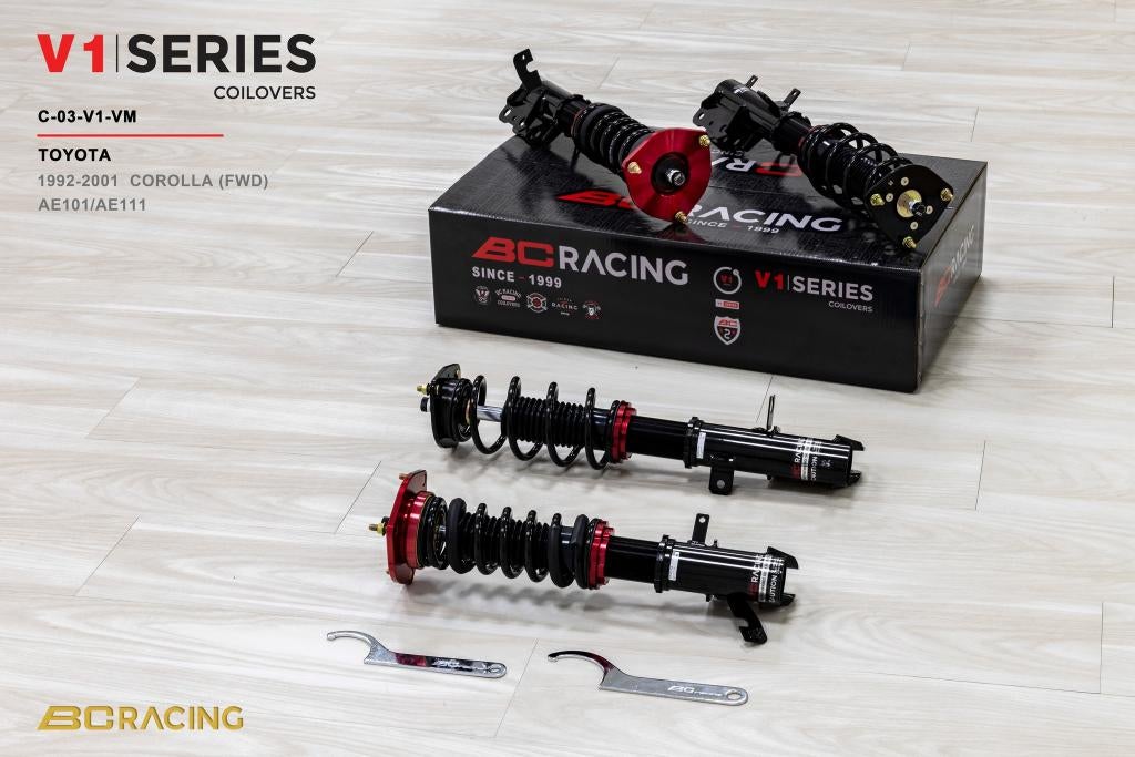 BC Racing V1 serie schroefset - Toyota Corolla E10 E11 87-02, Auto diversen, Tuning en Styling, Ophalen of Verzenden