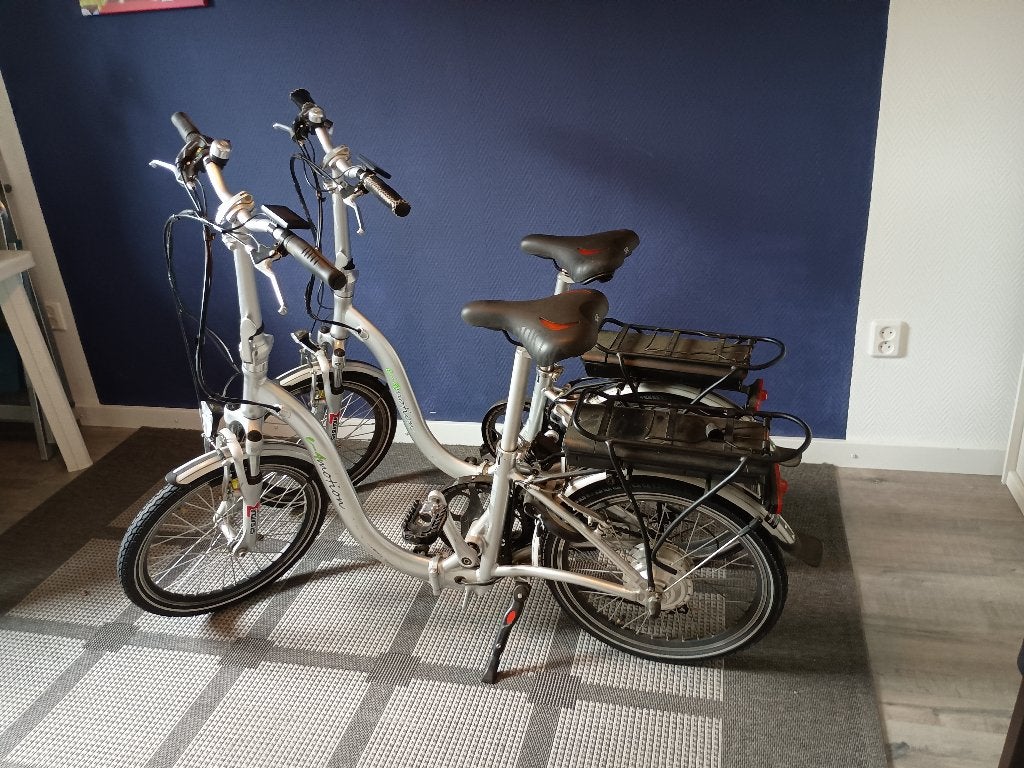 2 elektrische vouwfietsen 4Motion maxi de luxe, Velgrem, 14 tot 16 inch, Zo goed als nieuw, Totaal opvouwbaar