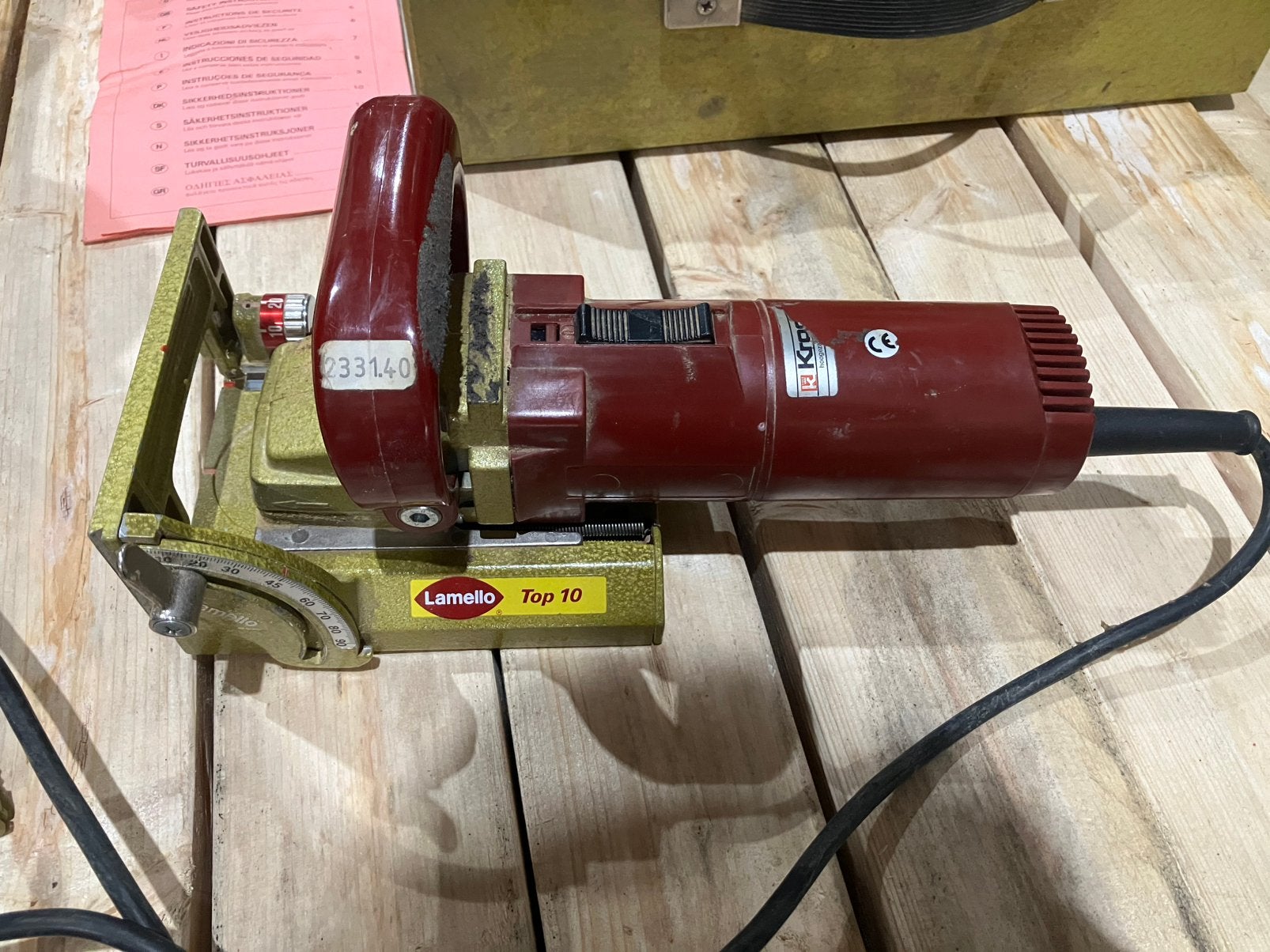 Lamello freesmachine, Doe-het-zelf en Verbouw, Gereedschap | Freesmachines, Ophalen of Verzenden, Gebruikt, Elektrisch, Bovenfrees