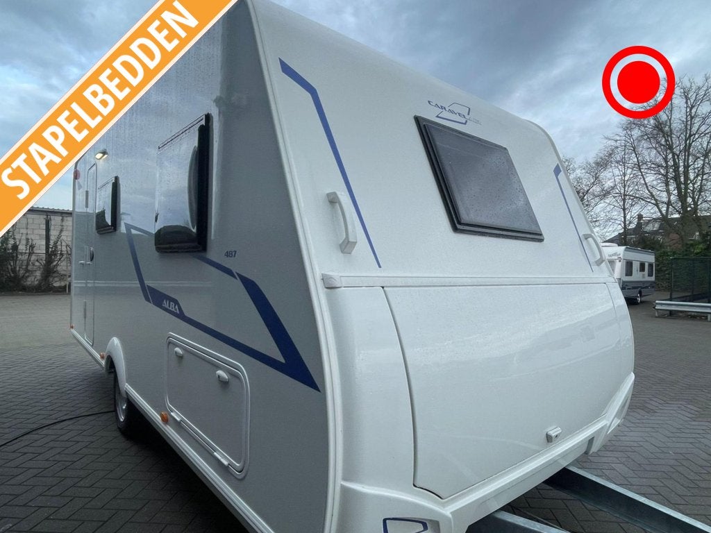 Caravelair Alba 487 Model 2026!, Caravans en Kamperen, Dwarsbed, Bedrijf, Treinzit, Caravelair