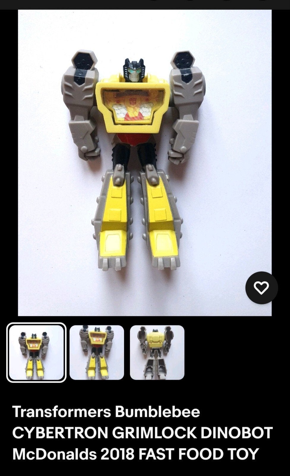 Transformers Grimlock McDonald's Speelgoed 2018, Ophalen of Verzenden, Gebruikt