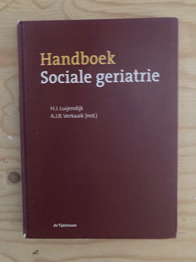 Handboek Sociale geriatrie - H.J. Luijendijk,  Verkaaik, Ophalen of Verzenden, Gelezen, Overige onderwerpen, H.J. Luijendijk, A.J.B. Verkaaik (red.)