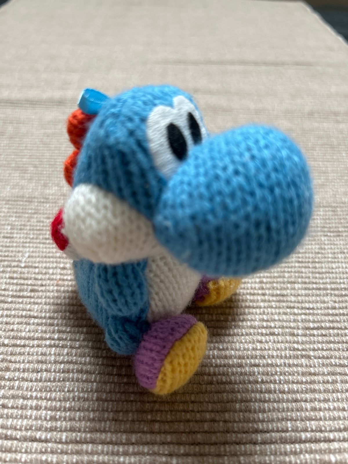 Amiibo Yoshi (blauw) - Gebreid figuur, Kinderen en Baby's, Blauw, Ophalen of Verzenden, Nintendo, Super Mario