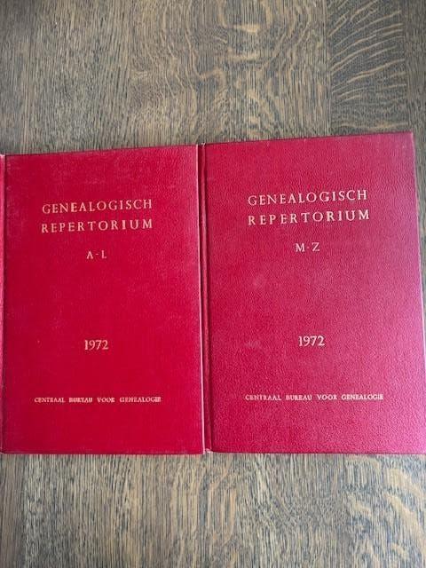 Genealogisch repertorium 1972 A-L en M-Z, Boeken, Ophalen of Verzenden, Zo goed als nieuw, Jhr. Mr. Dr. E.A. van Beresteyn