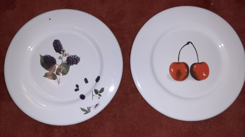 2 borden   asa   trattoria kers en braam, Ophalen of Verzenden, Zo goed als nieuw, Bord(en), Overige stijlen